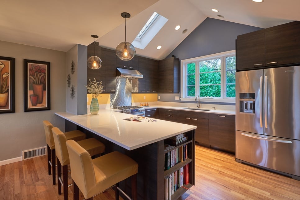 Kitchen Peninsula Open To Living Room